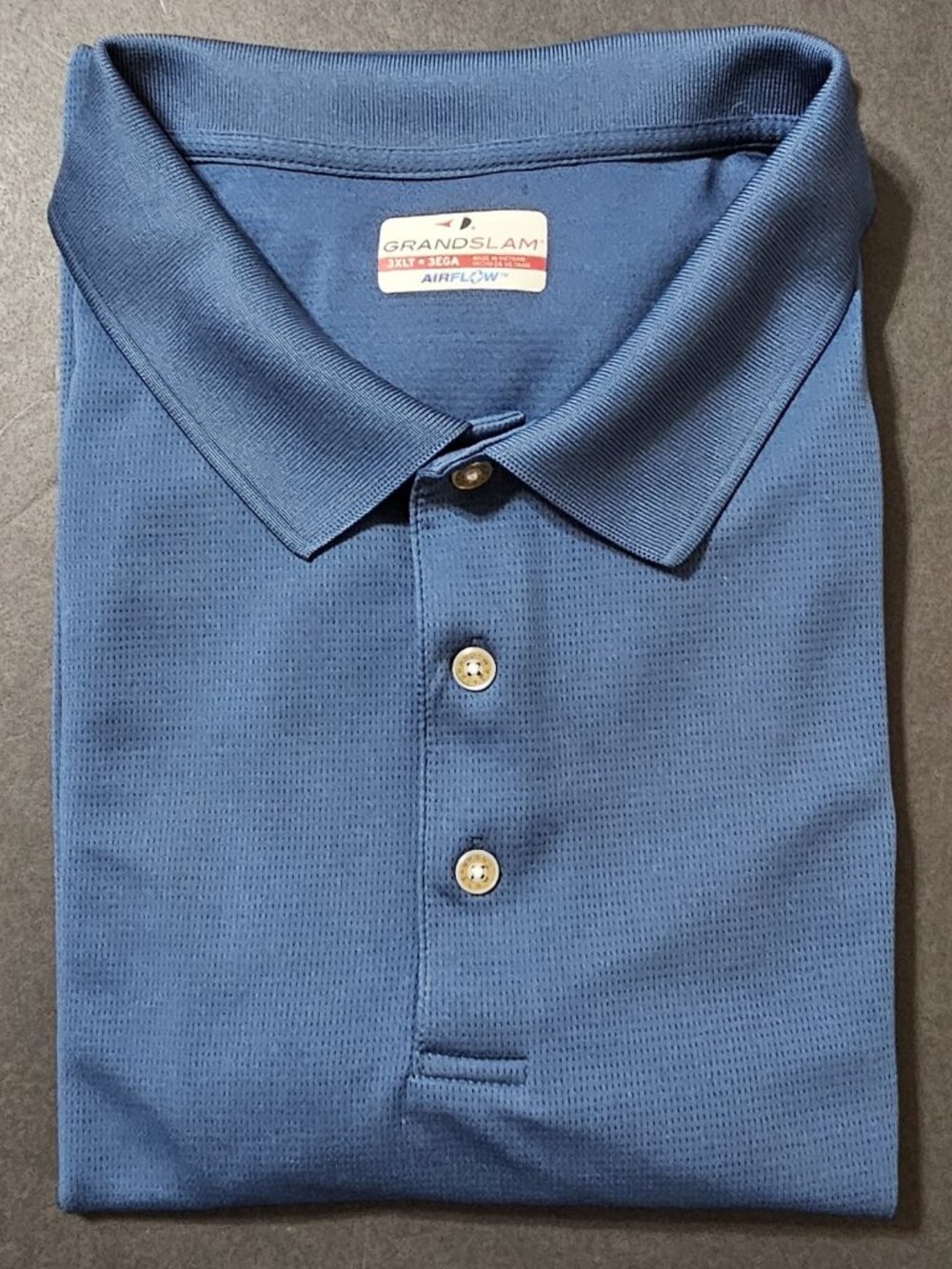 Grand Slam Airflow Golf Polo Shirt 3XLT Navy Blue EUC...Nice!